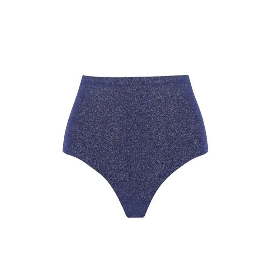 Arabella London Swimwear Navy Glimmer High Waisted Brief